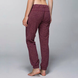 Lululemon Sattva Pant II Heathered Marled Rust Berry retro women's size 4